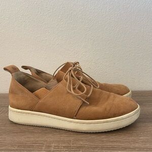 Eileen Fisher Kipling Tumbled Nubuck Sneakers, Wheat, Size 7.5